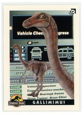 GALLIMIUS 1993 Topps Jurassic Park Sticker #4 C3 picture