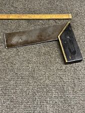 Vintage Stanley Rule And Level 6” Mitered Try Square USA Brass And Exotic Wood  picture