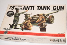Vtg 1/48 Scale Bandai WWII German 75mm Anti Tank Gun  - Hobby Kit picture
