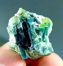 75 Carats Top Quality Bi Colour Tourmaline Crystal Bunch Specimen from Afghani picture
