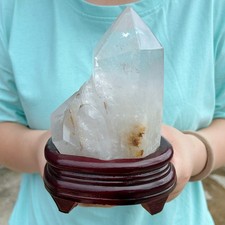 All 2.8LB Natural Clear Quartz Crystal Point Obelisk Healing Home Decor G8055 picture