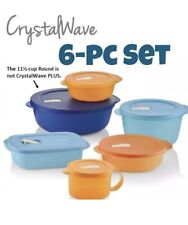 Tupperware - Crystalwave - 6-Pc Bowl Set with Lids. Microwave, Meal Prep picture