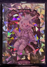 Espeon Astronaut Fan Art. Cracked Ice Holo Foil Card, Numbered 273/333.  picture