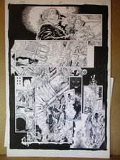 Insane Clown Posse 1 Original Rob Brown Art Page, Chaos Comics Upz Wicked Clownz picture