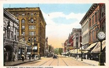 Dubuque IA Iowa Main Street Downtown Early 1900s Princess Theater Postcard 1A picture