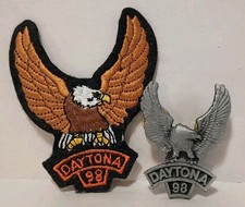Vintage 1998 Daytona Bike Week Patch & Pin Lot  picture