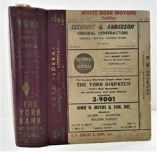 1963 vintage YORK PA DIRECTORY genealogy names addresses ad history polk picture