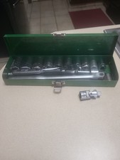 Vintage Craftsman Metric Socket Set  6 Pt 3/8 Drive 24mm-14mm 19 Piece.  picture