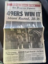 San Francisco 49ers Super Bowl Champs- 1/21/85 San Francisco Chronicle newspaper picture