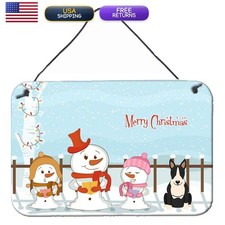 Caroline's Treasures BB2464DS812 Merry Christmas Carolers Bull Terrier Black picture
