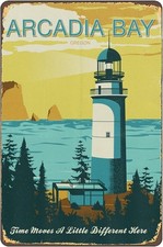 Arcadia Bay Vintage Tourism Poster  Funny Coffee Tin Metal Signs Home Décor 8x12 picture