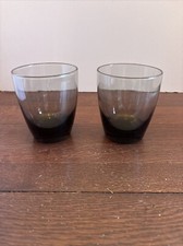 Libbey Classic Smoke Double Old Fashioned Rocks Glasses Set Of 2 picture