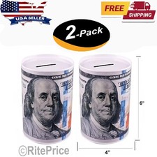 Ben Franklin Tin Money Savings Piggy Bank 6