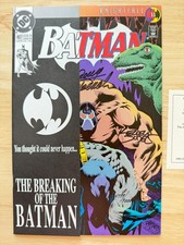 Batman #497 (1993) Knightfall, Limited Edition, Signed by 4  (4799/9000) w/ COA picture