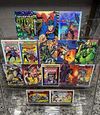 Vintage Marvel Card Lot Spider-Man Superman Hulk Wolverine Captain America 1990s picture