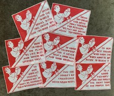 Vintage Cocktail Napkins MCM  Bartender Drinking Toasts Art Deco Design Set of 8 picture