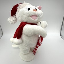 Giggles Int Christmas Cat Dancing Singing Can't Touch This Plush Candy Cane picture