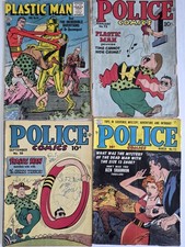 Plastic Man - Police Comics Lot ☆4 #54-113* G/VG Quality 1955 Precode Golden Age picture