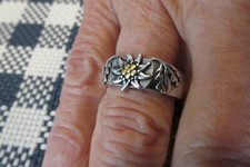 Edelweiss Ring With A Free Edelweiss Charm in a Gift Box picture