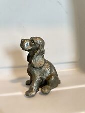 Vintage Hudson Pewter LS SWEET Cocker SPANIEL DOG figurine scuplture 852 picture