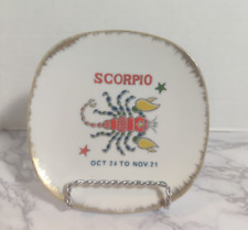 Vintage Scorpio Astrology Ceramic Plate Japan picture