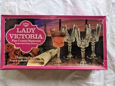 Vintage Lady Victoria Fine Crystal Wine Glasses - Set of 4 - Chantelle Pattern  picture