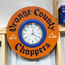 Orange County Choppers (OCC) Round Wall Clock Orange/Blue picture