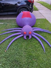 Gemmy Airblown Inflatable Purple Spider 0137666 Halloween Decoration 8.5' Works picture