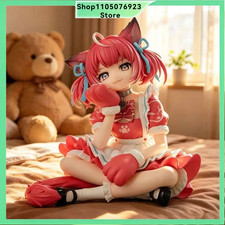 Cute cat ear maid girl sitting figure PVC collectible model desktop ornament toy picture
