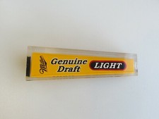 Vintage MGD Miller Genuine Draft Light Four-Sided Acrylic Beer Tap Handle NEW picture