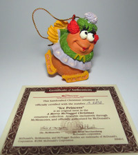 Ice Princess 1996 McDonald's Merry McNugget Christmas Ornament W/ COA picture