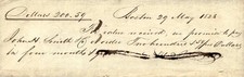 1828 Boston MA John H. Smith & Co Antique Promissory Note Financial Ephemera picture