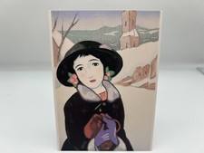 Yumeji Takehisa Postcard Snowy Girl Woodblock Style Port Gallery picture