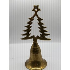 Liards Ltd Brass Christmas Bell Tree Star Handle India Vintage Holiday Decor picture