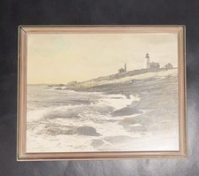 c.1920s Hand-Colored Portland Head Lighthouse Framed Print – Loeser’s Provenance picture
