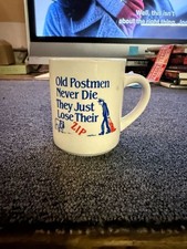 Vintage Old Postmen Never Die They Just Lose Their ZIP Ceramic Coffee Mug picture
