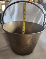 L&G Lalance & Grosjean Vintage  Brass Antique Large Bucket Pail Pot 10