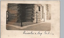 ABRAHAM LINCOLN'S LOG CABIN real photo postcard rppc president's pioneer home picture