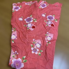 Yukata Pink Flower Sakura Pattern Kimono Style Summer Wear Size 160cm picture
