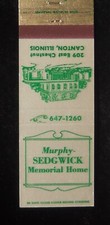 1970s? FUNERAL HOME Murphy-Sedgwick Memorial Home 209 East Chestnut Canton IL MB picture