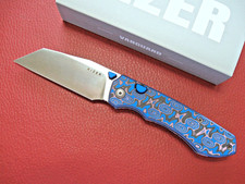 Kizer V3738BW2 Wharning Vortex Micarta N690 Top Liner Lock Knife NIB picture