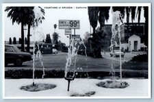 Fountains Of Arcadia California CA Cars Security Pacific RPPC Photo Postcard picture