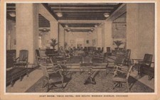  Postcard East Room YMCA Hotel Chicago IL  picture