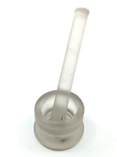 Vintage L.D. Caulk Co. Frosted Glass Dental Mortar & Pestle Embossed picture