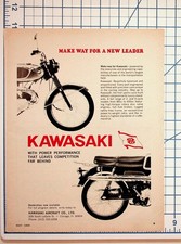 1966 Kawasaki Motorcycle Vintage Magazine Ad Ephemera Chicago Illinois 85-650cc picture