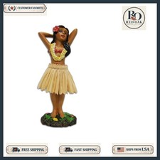 Hula Girl Mini Dashboard Doll 4.4 inches Polyresin Car Desk Decor Hand Painted picture