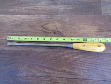 Vintage IRWIN Slotted Screwdriver Split Wood Handle 10” Shank 1/2” Tip picture