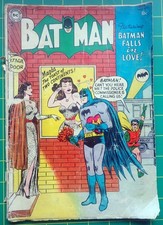 Batman #87 👄 BATMAN FALLS IN LOVE 👄 1954 Complete and Unrestored picture