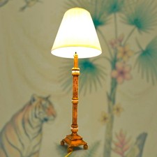 Vintage John Richard Attributed Faux Bamboo & Lucite Buffet Lamp picture