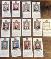 1962 US PRESIDENTS Educational Cards Abraham Lincoln George Washington picture
